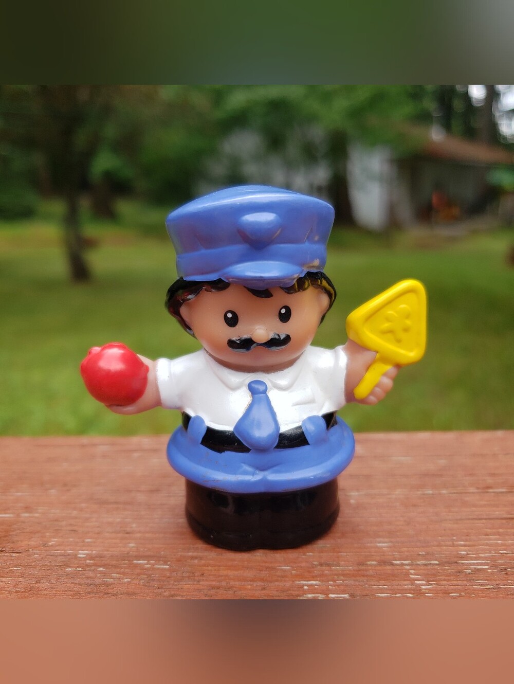 2005 Fisher Price Little People School Crossing Guard Toy Figure
